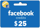 بطاقة فيس بوك كردتس 25$ (عالمى)
