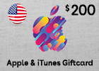 Apple & iTunes Giftcard $200 (US Store)