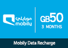Mobily Data recharge 50 GB - 3 Months