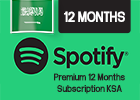 Spotify Premium 12 Months Subscription (Saudi Store Only)