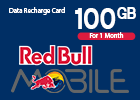 Red Bull Data Recharge Card 100GB For 1 Month