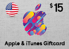 Apple & iTunes Giftcard $15 (US Store)