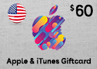 Apple & iTunes Giftcard $60 (US Store)