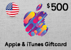 Apple & iTunes Giftcard $500 (US Store)