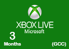 Microsoft Xbox Live 3 Months ( GCC Store Works in GCC Only)