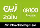 Zain Internet Recharge Card 105GB–1 Month