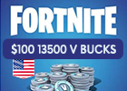 Fortnite $100 - 13500 V-Bucks - Supported All Devices (United States store)