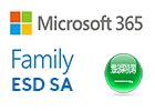 بطاقة مايكروسوفت M365 فاميلي ESD السعودي