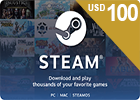 Steam Wallet Card - USD 100 (Bahrain Store)