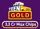 Teen Patti Gold 3.3 Cr Max Chips (International)