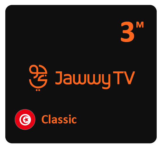 Jawwy TV Classic 3 months subscription- Tunisia Store