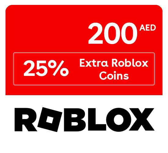 بطاقة روبلوكس 200 درهم (المتجر اﻹماراتي) بالاضافة ل25 فى المائة من عملات روبلوكس 